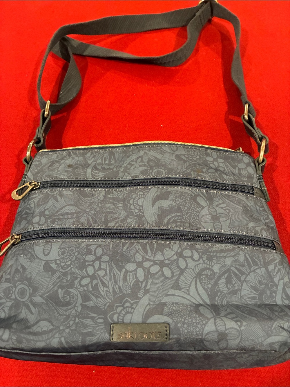 Sakroots Blue Floral Crossbody Bag